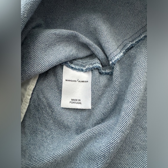 MARQUES'ALMEIDA Asymmetric Frayed Denim Mini Skirt Size UK 6 US 2 - Picture 11 of 16